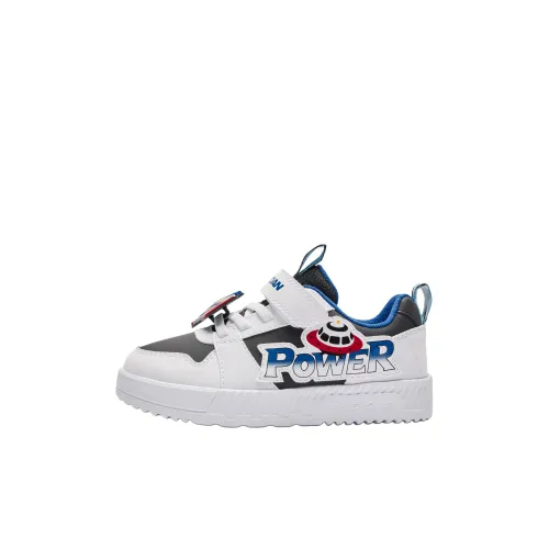 QIAODAN Slip-resistant Abrasion-resistant Low Top Детские Скейтбординги Черный Белый для детей 3-7 лет