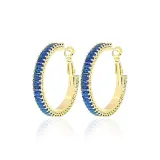 Серьги круглые, синий