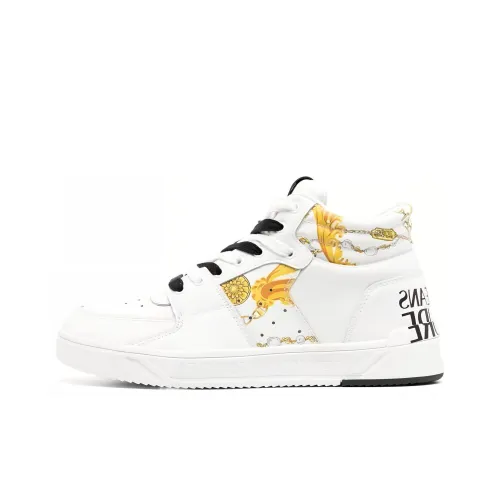 VERSACE JEANS Высокие Кроссовки для скейтбординга Мужские Белые