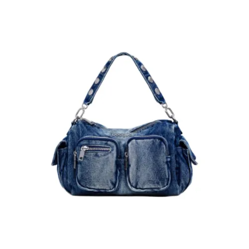 Desigual Сумка через плечо из денима маленькая сумка женская средний синий деним