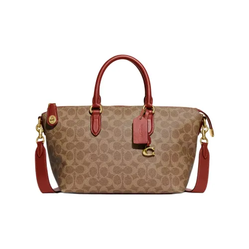 COACH Покрытый холст с утонченной телячьей кожей