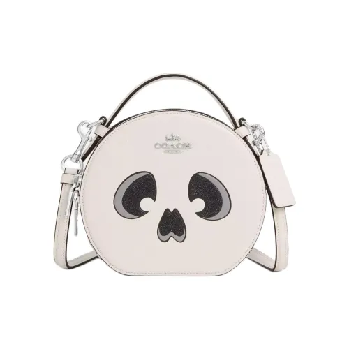 COACH Canteen Крестообразная текстура Кожа Сумка Маленькая Женская Белая