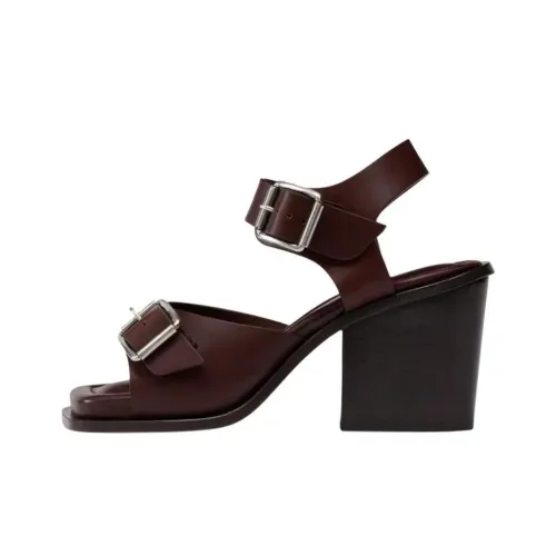 Lemaire One Ремень Сандалии 8 см Женские Шоколад