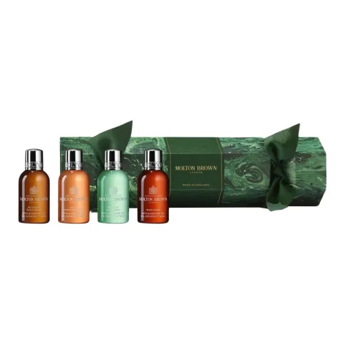 Molton Brown Рождество Ограниченный Деревянный Shower Гель Тело Коробка Sample Care Kit Cleansing Hydration 50 мл*4