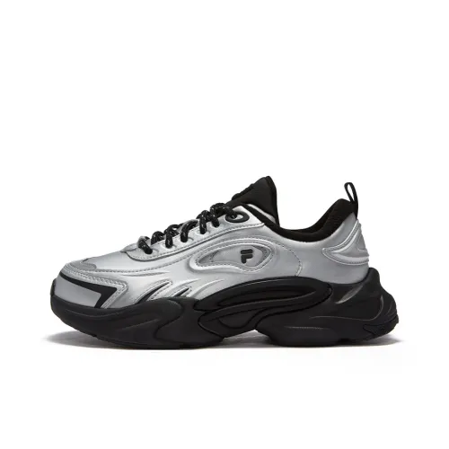 FILA FUSION Низкий Топ Casual Женский Серебряный Черный