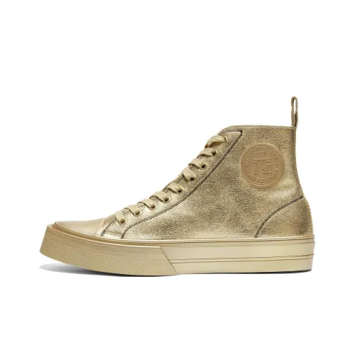 Onitsuka Tiger OK Slip-Resistant Abrasion-Resistant High Top Skateboard Shoes Unisex Gold Onitsuka Tiger OK Противоскользящие Устойчивые к Износу Высокие Кроссовки для Скейтбординга Унисекс Золотые