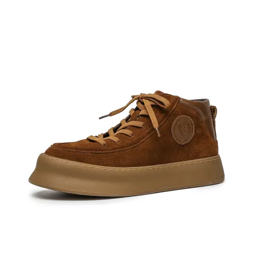 SHOUBA MID Топ Скейтборд Кроссовки Мужские Темно-Коричневый