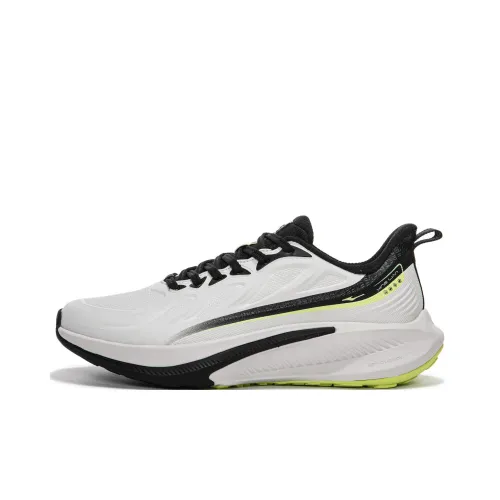 Erke Slip-Resistant Abrasion-Resistant Lightweight Rebound Low-Top Casual Running Shoes Men's White Black Эрке противоскользящий устойчивый к истиранию легкий с низким отскоком повседневные беговые кроссовки мужские белые черные