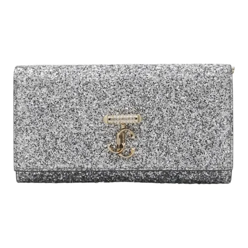 Jimmy Choo Ткань с коровьей кожей клатч Women's Silver