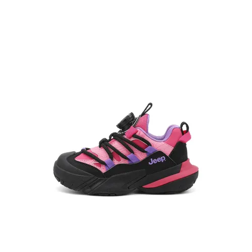 JEEP Детские беговые кроссовки Low Top Обсидиан Черный/Розовый Kids