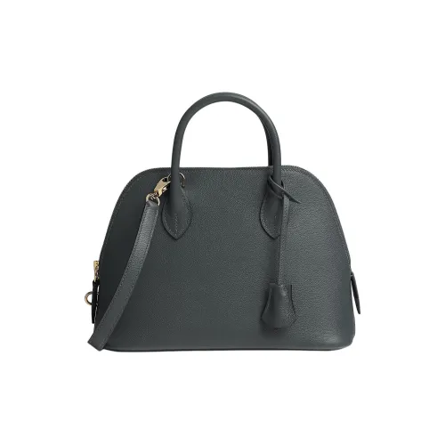 HERMES Bolide Evercolor Телячья кожа Сумка для боулинга Сумка через плечо Сумка Женская Черный Яшма