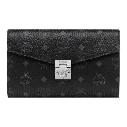 MCM Patricia Visetos Сумка через плечо из искусственной кожи кошелек большой женский черный