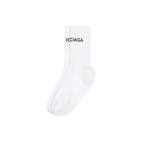 Balenciaga 1 упаковка Белые Мужские Носки до колена