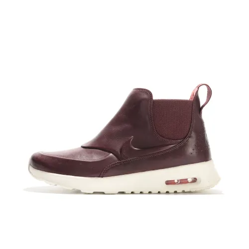 Nike Air Max THEA Устойчивая к истиранию высокая повседневная обувь унисекс вишнево-красного цвета