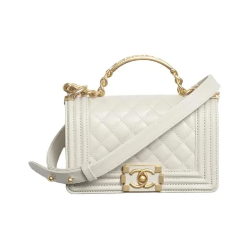 CHANEL LEBOY Блестящая Телячья Кожа Сумка через плечо Сумка Женская Светло-Серый