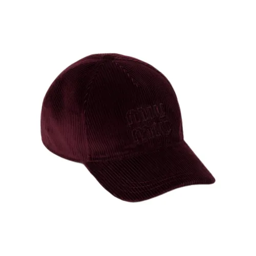 MIU MIU Ткань Бархат Кепки Унисекс Красный