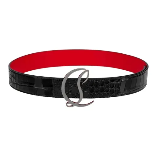 CL LUBOTING Телячья кожа Кожаные ремни Мужской Черный Ширина 4CM