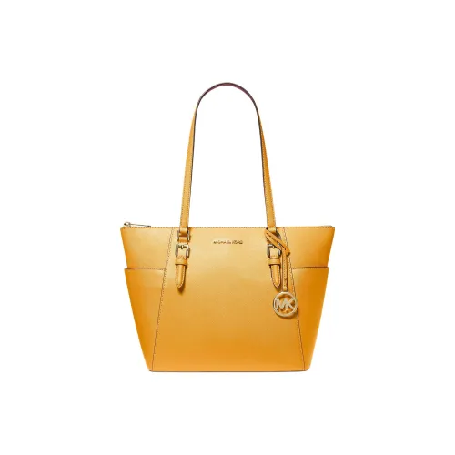 MICHAEL KORS CHARLOTTE Saffiano кожа Тоут сумка сумка для покупок сумка через плечо сумка большая женская золотая