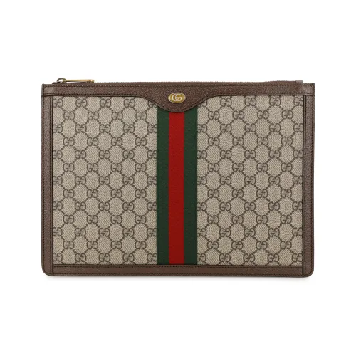GUCCI Ophidia Холст и Кожа Клатч Мужской Эбеновый