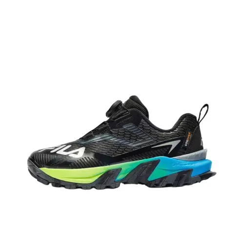 FILA KIDS BOA Slip-resistant Abrasion-resistant Low Top Детская Туристическая Обувь Черный