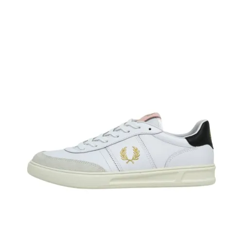 FRED PERRY Slip-resistant Abrasion-resistant Low-top Skateboard Shoes Men's White FRED PERRY Противоскользящие Износостойкие Низкие Кеды для Скейтбординга Мужские Белые