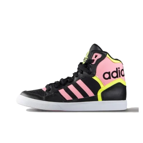 Adidas Originals Extaball Up Slip-resistant Abrasion-resistant High Top Skateboard Shoes Women's Black Pink