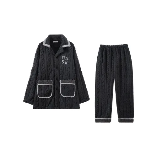 Qiao Ni Tong Пижамный комплект Мужской Темно-серый