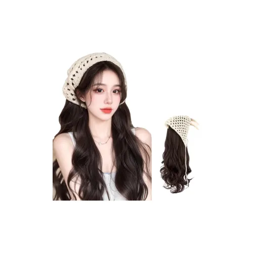 TIANKONGSHU Пасторальный стиль Треугольный шарф Парики Средняя длина