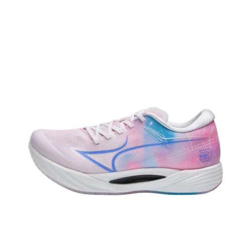 Здоровье Shock Absorbers Slip-resistant Abrasion-resistant Low Top Carbon Plate Running Shoes Unisex Pink Blue