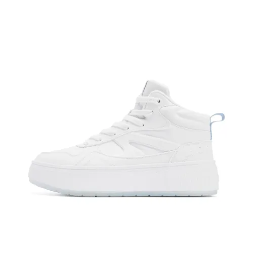 QIAODAN Скейтборд Кроссовки High Top Jordan Белый/Daylight Синий Женские