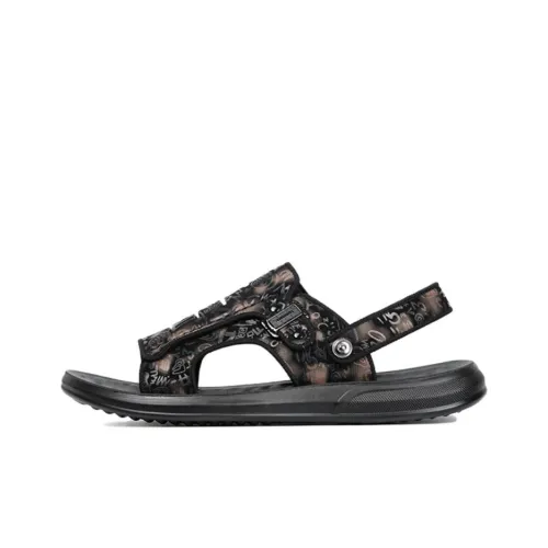 Wit Пляжные сандалии Мужской Черный Золото