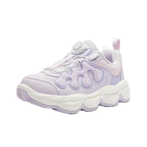 FILA KIDS BOA Slip-resistant Abrasion-resistant Low Top Детские баскетбольные кроссовки Фиолетовые Подростковые