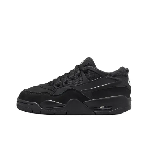 Jordan Air Джордан 4 Противоскользящий Устойчивый к истиранию MID Топ Kids Lifestyle Shoes Черный Унисекс