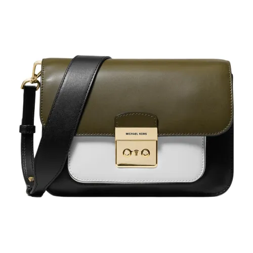 MICHAEL KORS Sloan Кожа Сумка через плечо Стандартная Унисекс Зеленый Белый Черный