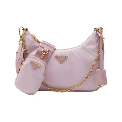 PRADA RE Edition Ткань Хобо Сумка Портативная Сумка через плечо Мини Женский Снежинка Гипсовый