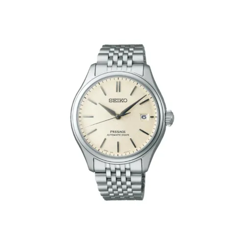 SEIKO Presage Series Автоматический Механический Механизм Часы из Нержавеющей Стали с Ремешком Мужские Часы