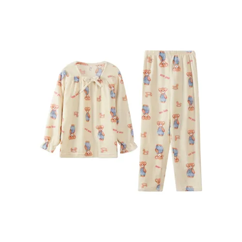 MOOLMEYNO Пижамный комплект женский абрикосовый