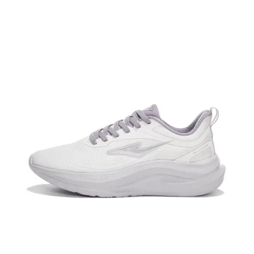 Erke Slip-resistant Abrasion-resistant Low Top Casual Running Sneakers Women's White Purple Эрке Противоскользящие Устойчивые к истиранию Низкие Топ Повседневные Беговые Кроссовки Женские Белые Фиолетовые