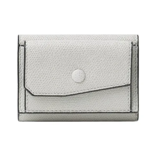 Valextra Pocket с рельефной телячьей кожей кошелек для монет мужской дымчато-серый