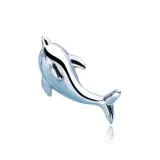 Серьги "Звезда и Луна" с бабочкой - Серьги-гвоздики "Дельфин"