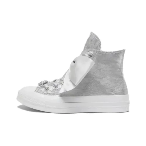 Converse Chuck Taylor All Star Скейтборд Кроссовки Высокие Серебристые Унисекс