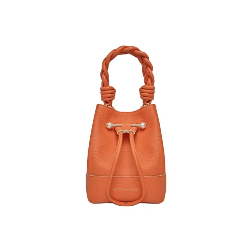 Strathberry SHRIMPS Коллаборация Телячья кожа Ведрообразная сумка Сумка через плечо Сумка для женщин Апельсин