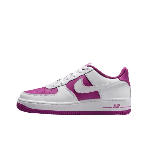 Nike Air FORCE 1 Slip Resistant Abrasion Resistant Низкий Топ Детские Скейтбординги Фуксия Подростки