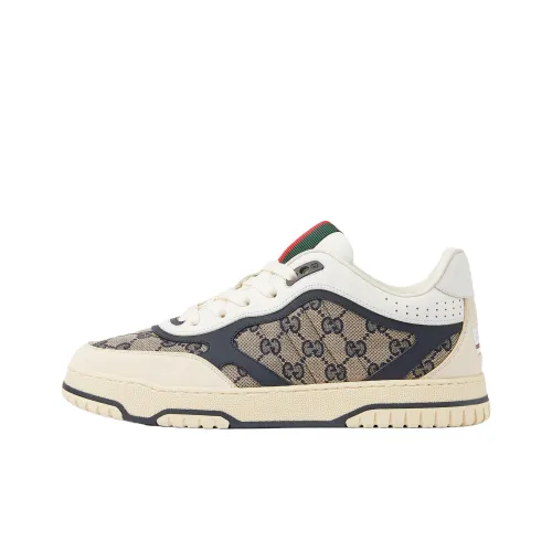 GUCCI RE Web Low Топ Скейтборд Кроссовки Мужские Бежевые