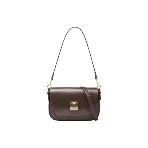 TUCANO Сумка через плечо из ПУ (полиуретана) и кожа средний размер женский темный кофейный