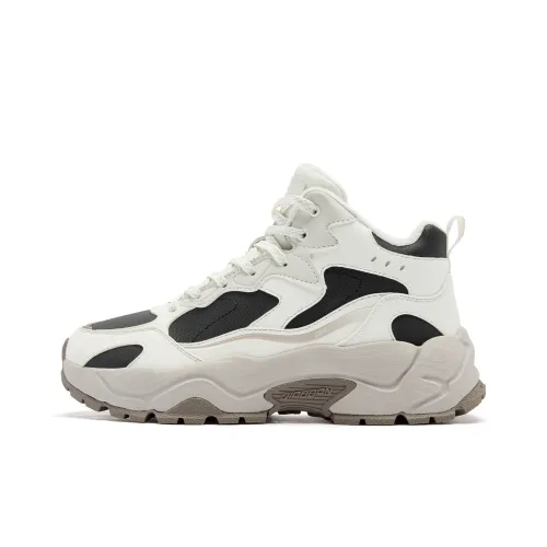 QIAODAN Повседневные высокие кеды Черный/Ивовый Женские