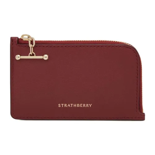 Strathberry Гладкая Телячья Кожа Кошелек Женские Бычий Кровь Красный