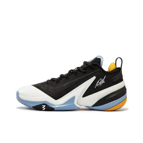 361° AG 5 Амортизаторы Slip-resistant и устойчивые к истиранию Низкий топ Баскетбольные кроссовки Мужские Черный Белый