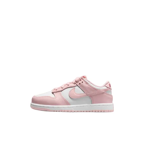 nike Dunk Slip Resistant Abrasion Resistant Низкий Топ Детские Скейтбординги Белый Розовый Для детей 3-7 лет