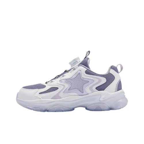 QIAODAN Slip-resistant Abrasion-resistant Low Top Kids Lifestyle Shoes White Purple Teenagers QIAODAN Противоскользящие Износостойкие Низкие Кеды для Детей Lifestyle Shoes Белый Фиолетовый Подростки
